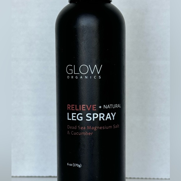Glow Organics Magnesium Leg Spray 6oz Cucumber Dead Sea Salt Sleep Pregnancy - Picture 4 of 8